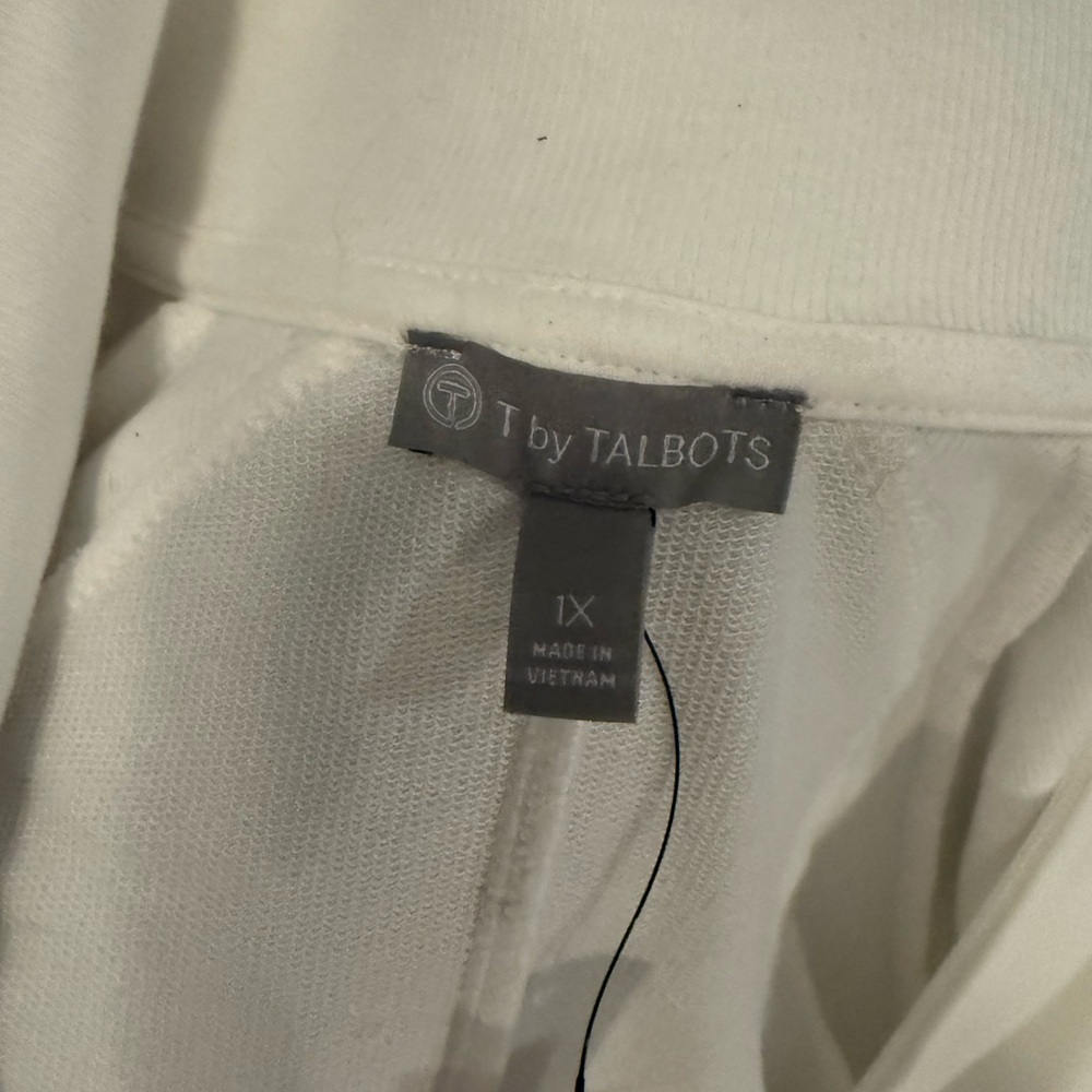 T by Talbots White Full-Zip Jacket - Picture 5 of 7